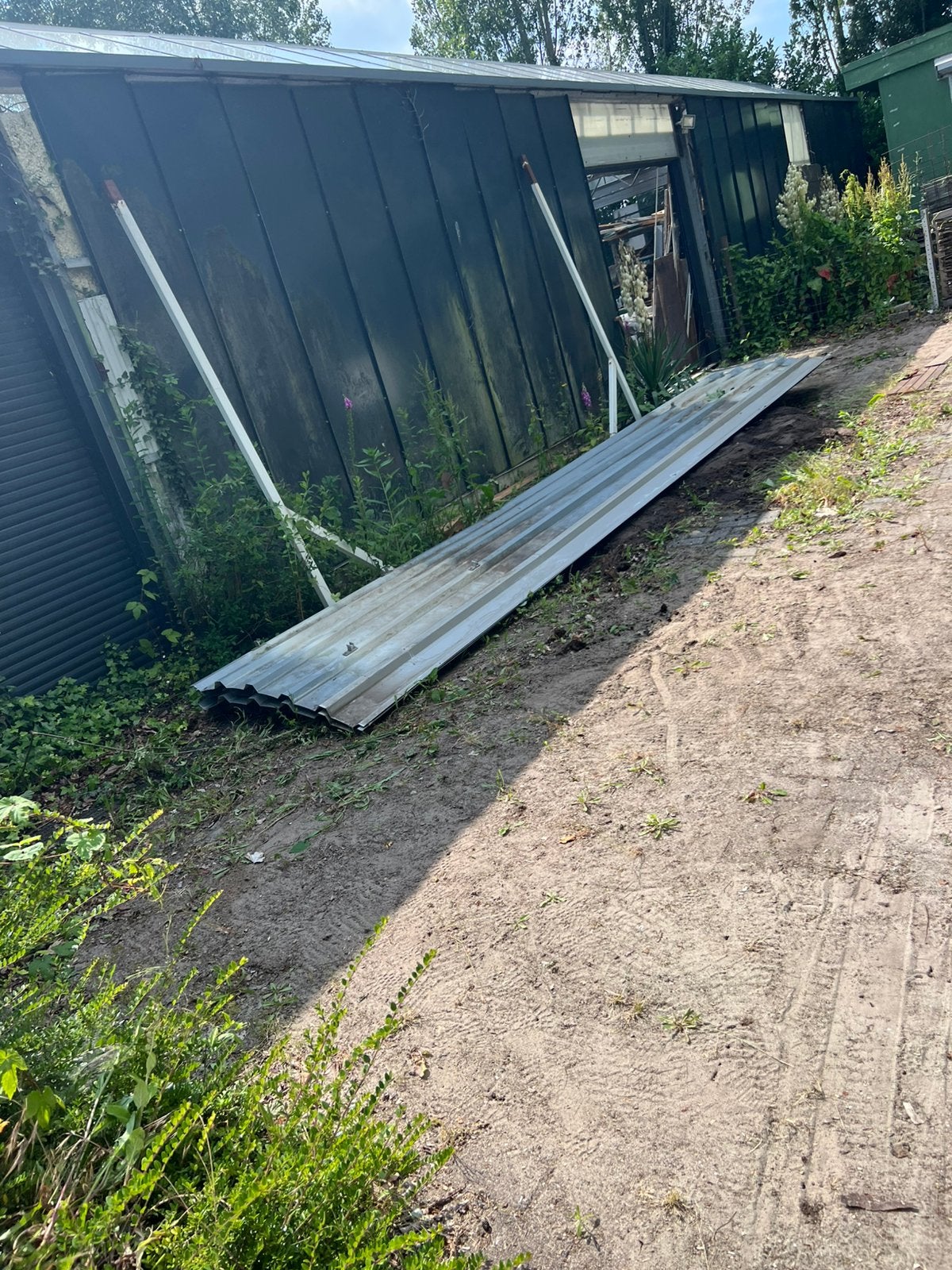 Damwandplaten 5 meter gebruikt teab 20 stuks, Ophalen, Gebruikt, Schuur