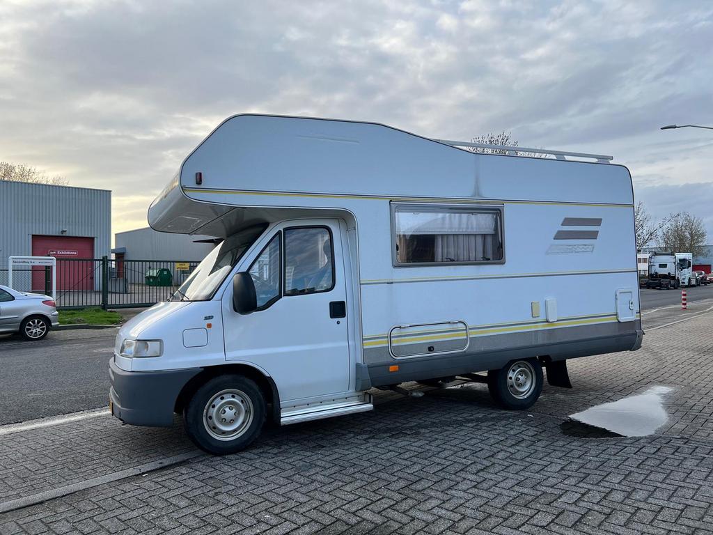 Fiat ducato 230 Hymer Camper, Caravans en Kamperen, Campers, Reservewiel, Fiat, Treinzit, Particulier