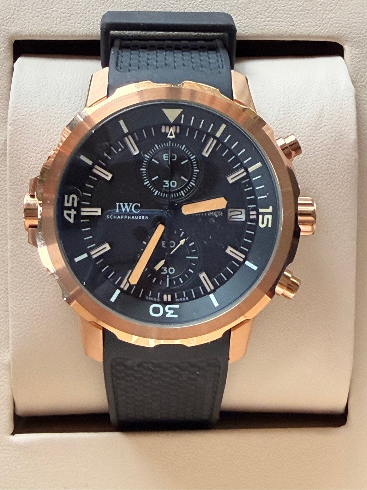 IWC Schaffhausen Aquatimer Chronograaf Roségoud, Sieraden, Tassen en Uiterlijk, Horloges | Heren, Overige merken, Polshorloge
