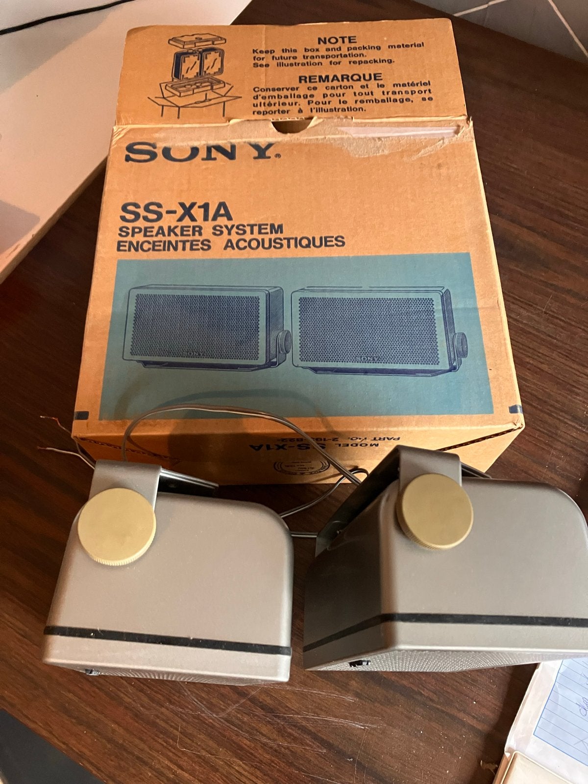 Vintage Sony SS-X1A Speakerset - Zeldzaam en in originele do, Ophalen of Verzenden, Gebruikt, Speakerset, Sony