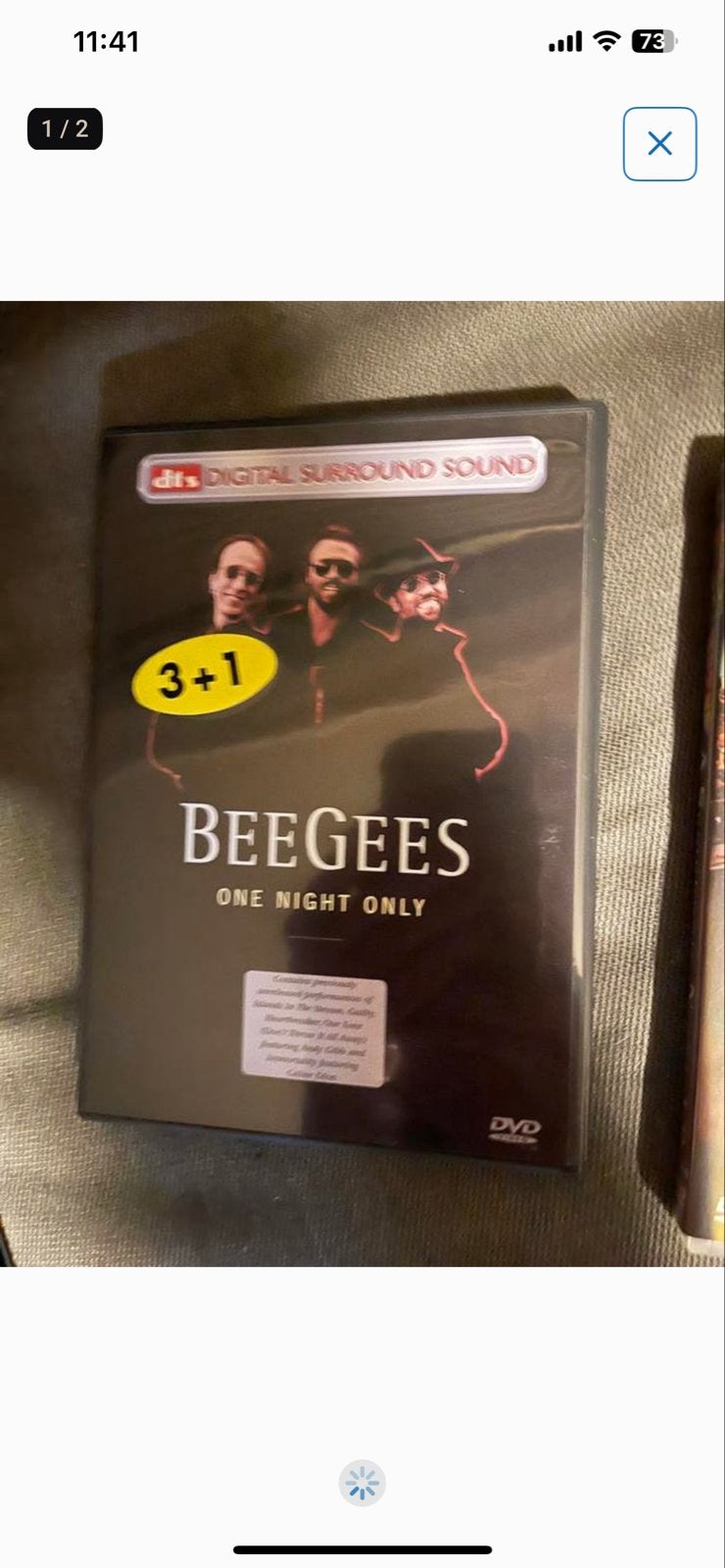 Bee Gees - One Night Only DVD (DTS Digital Surround), Alle leeftijden, Ophalen of Verzenden, Gebruikt, Muziek en Concerten