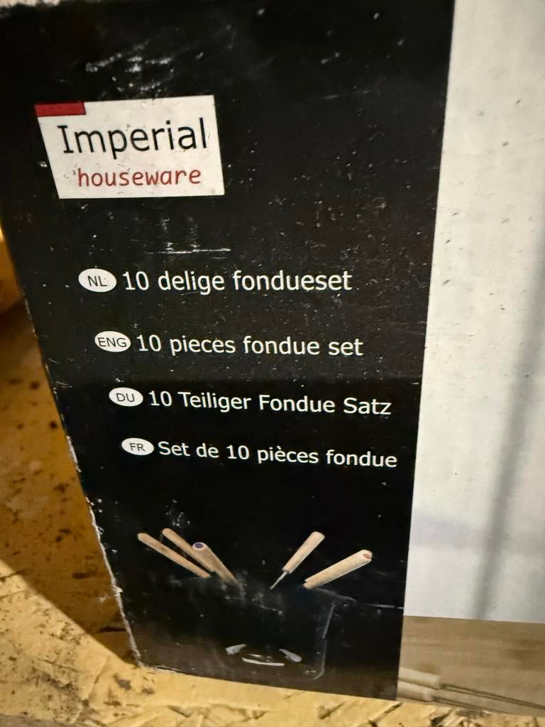 Imperial Houseware 10-delige fondueset - Gebruikt, Ophalen of Verzenden, Gebruikt, Brander, Fondueset