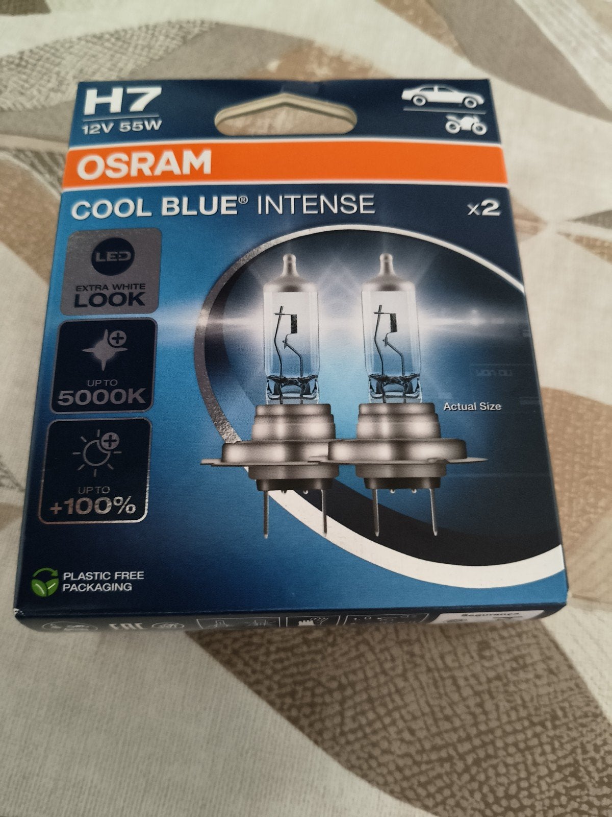 OSRAM H7 Cool Blue Intense 12V 55W Autolampen (2 stuks), Ophalen, Nieuw, Universele onderdelen