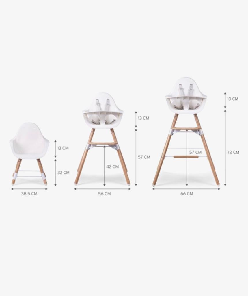 Child Wood kinderstoel incl riempjes en verhoger, Kinderen en Baby's, Kinderstoelen, Ophalen, Meegroeistoel