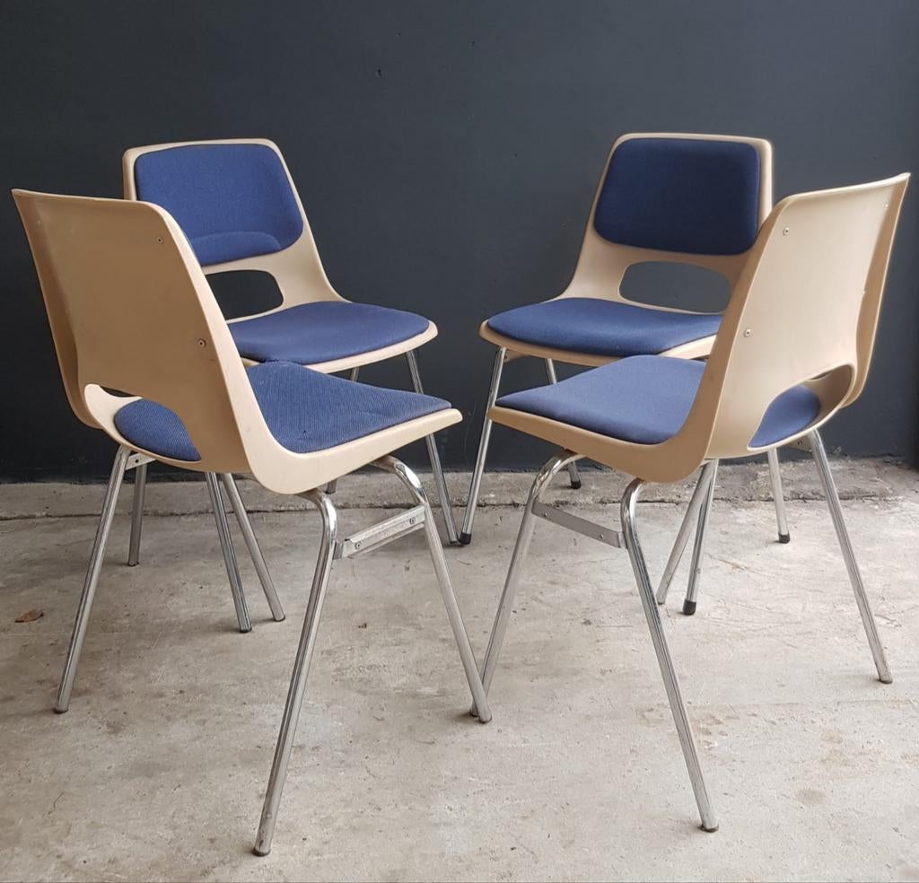 14 x Jac Vogels Marko Vintage stoelen kuipstoelen horeca, Ophalen of Verzenden, Zo goed als nieuw, Stof, Vijf, Zes of meer stoelen