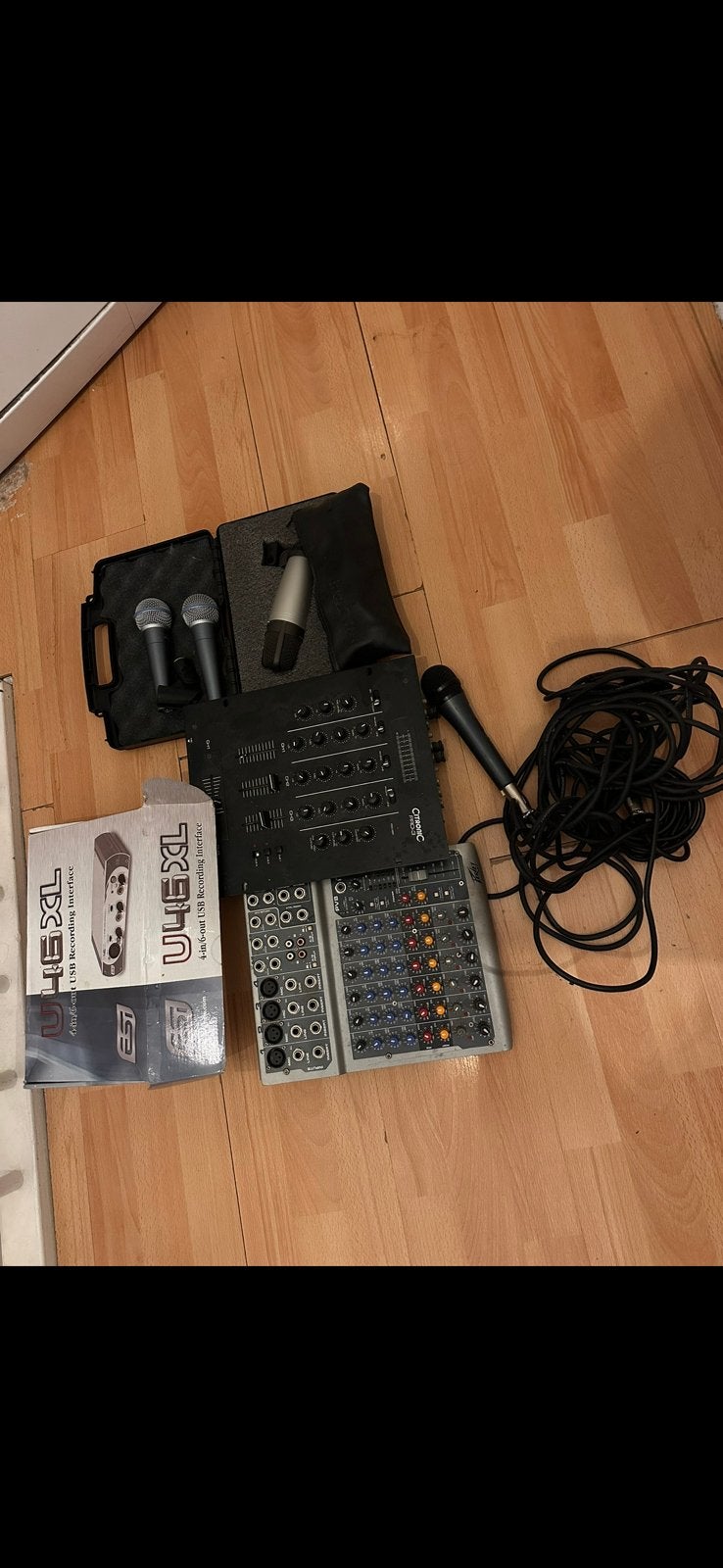 Complete audio set – mixers, microfoons, statief, kabels, Ophalen of Verzenden, Zo goed als nieuw