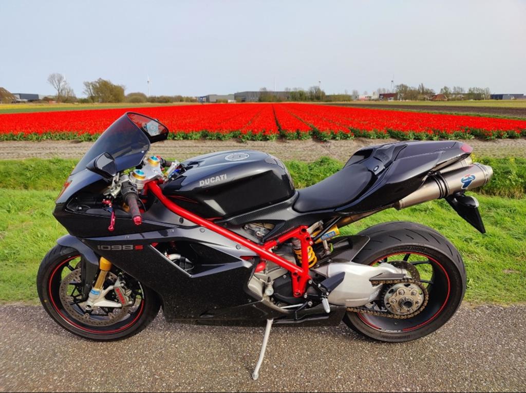 Ducati 1098 S zwart - Bouwjaar 2007, Motoren, Motoren | Ducati, Particulier, Super Sport, meer dan 35 kW, 2 cilinders, Motorrijbewijs A
