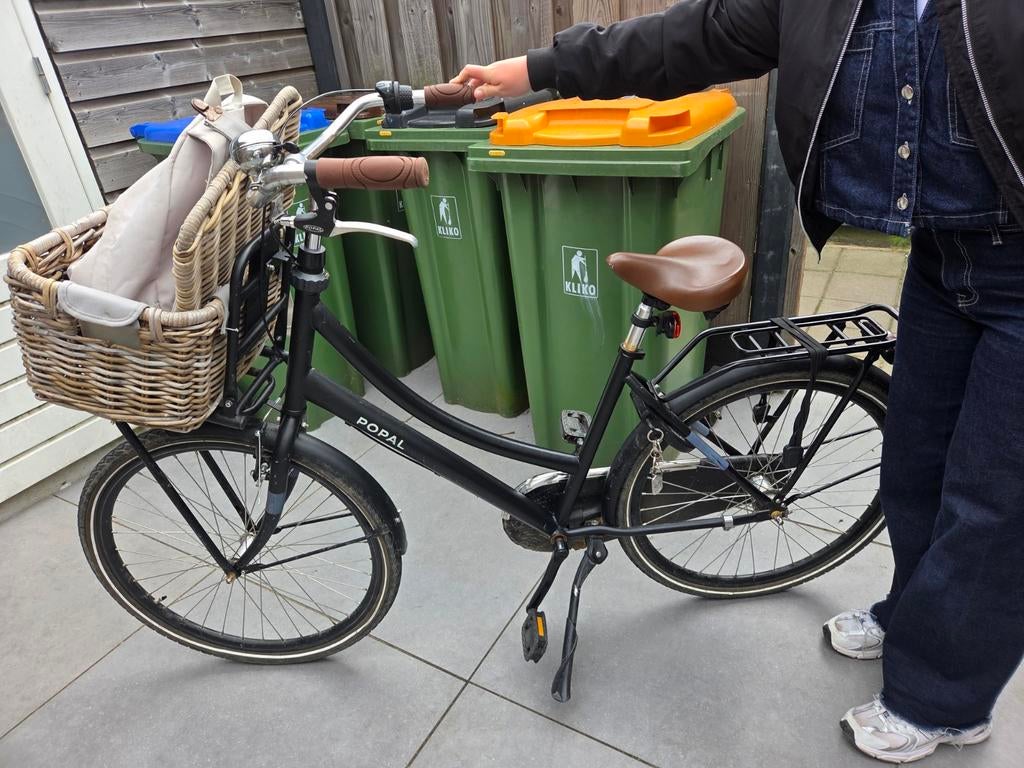 Popal Meisjesfiets - Frame Maat 49 - Met Mand, 26 inch of meer, Gebruikt, Velgrem, Ophalen of Verzenden