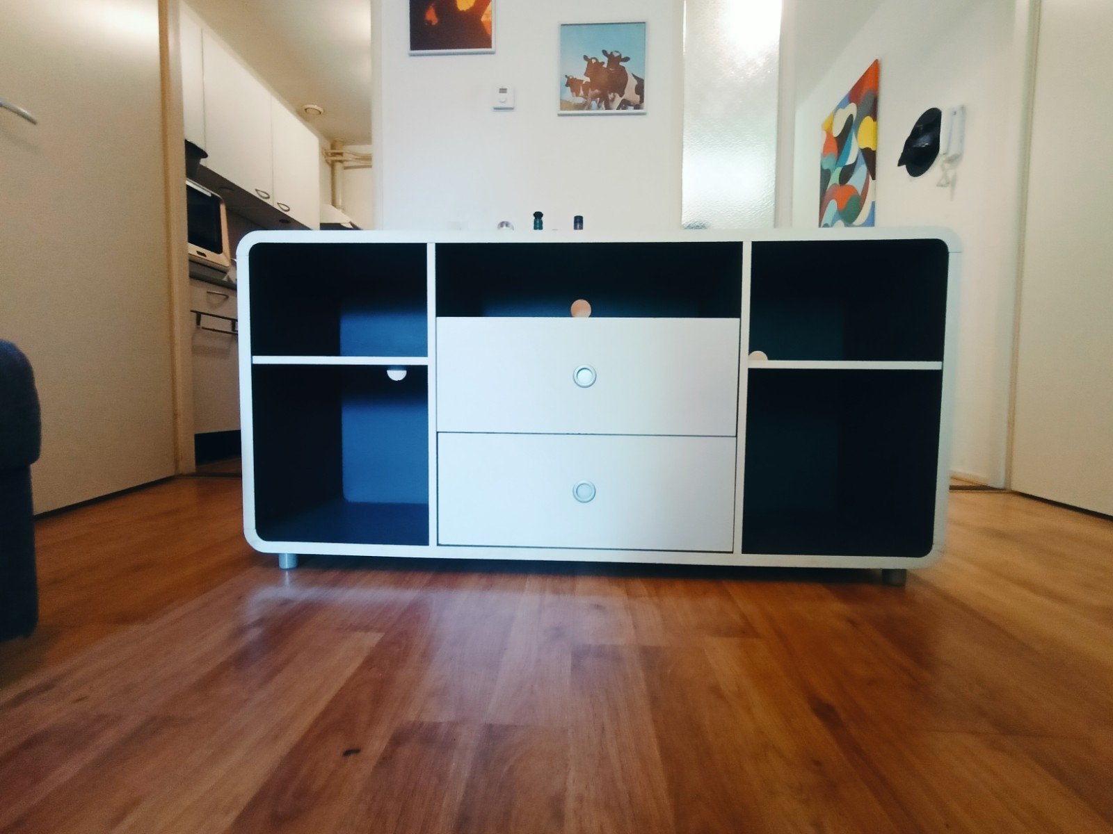 Jysk dressoir met lades en planken, Ophalen, Gebruikt, 100 tot 150 cm, Met lade(s)