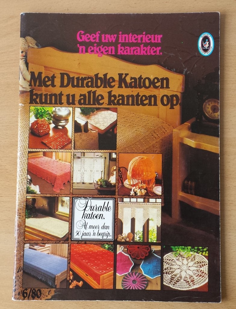Haken - Met Durable Katoen kunt u alle Kanten op - 6/1980, Gebruikt, Patroon of Boek, Nvt, Nvt