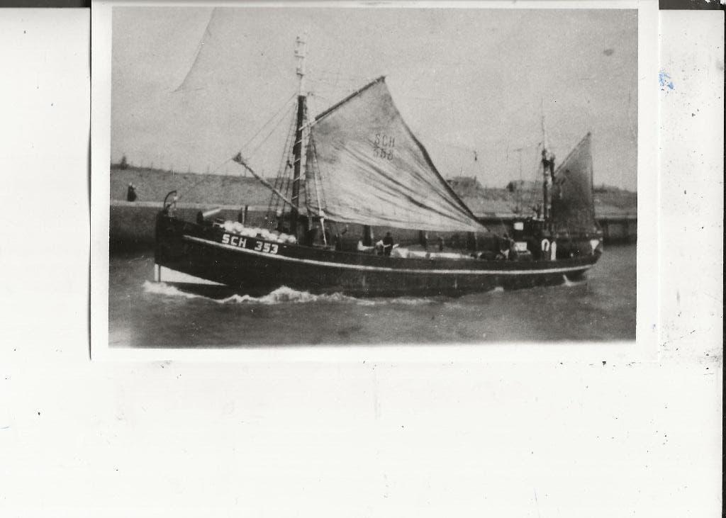 Scheveningen Sch 353 Zeillogger De Hyacinth W v d Toorn Foto, Ophalen of Verzenden, Voor 1920, Ongelopen, Zuid-Holland