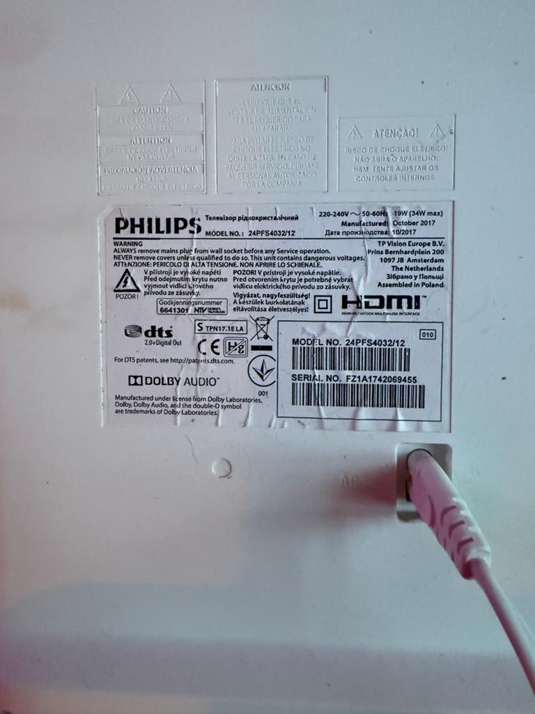 Philips kleine tv - 24 inch - Zo goed als nieuw, Philips, LED, HD Ready (720p), Ophalen of Verzenden
