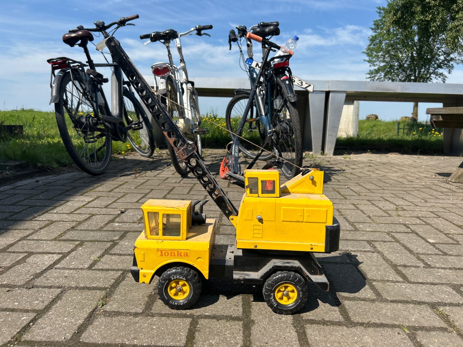 Vintage Tonka Kraanwagen Speelgoed, Kinderen en Baby's, Speelgoed | Speelgoedvoertuigen, Gebruikt, Ophalen of Verzenden