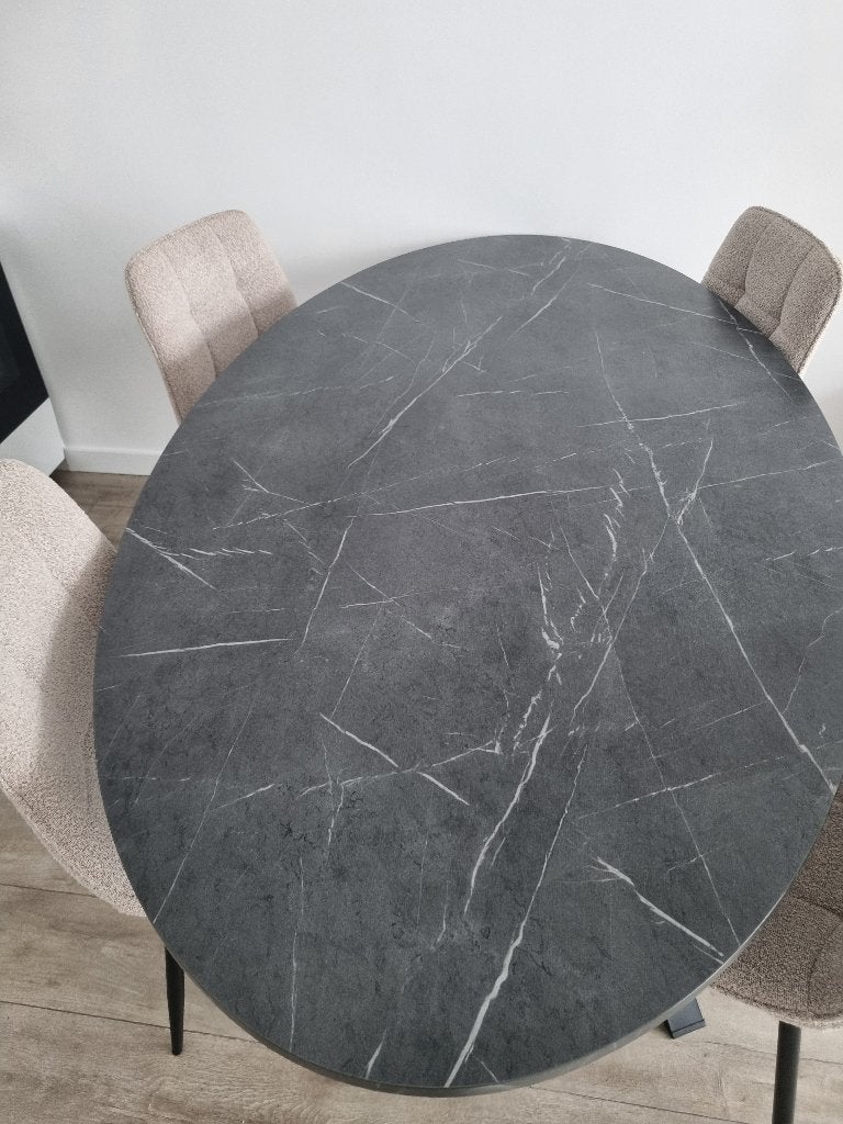 Eettafel ovaal, Ophalen, Gebruikt, 50 tot 100 cm, 150 tot 200 cm