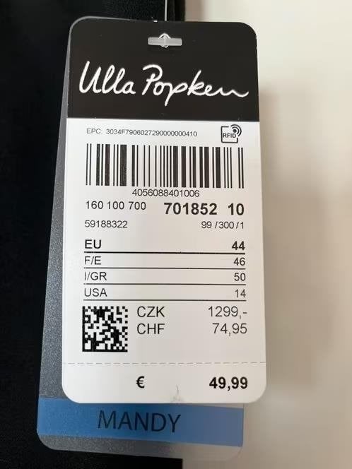 Ulla Popken zwarte pantalon maat 44[v], Zwart, Maat 42/44 (L), Nieuw, Ophalen of Verzenden