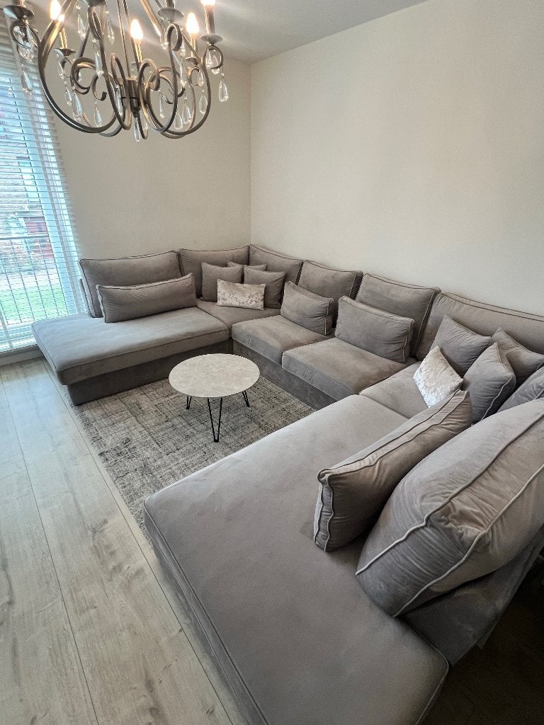 Mooie ruime loungebank, Ophalen, Zo goed als nieuw, Vierpersoons of meer, Stof