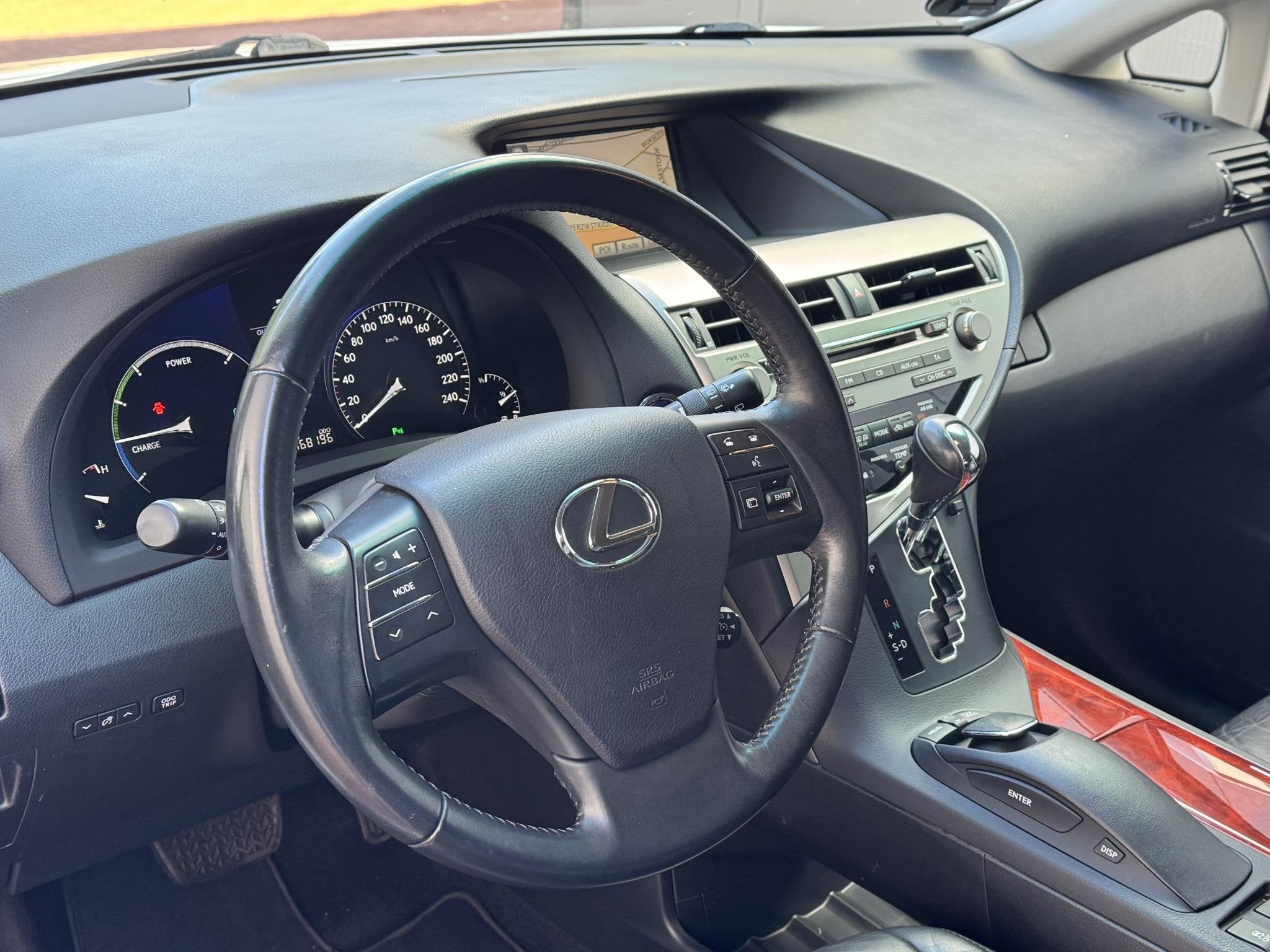 Lexus RX 450h Pearl-white/Zwart leder LED, Auto's, Automaat, Gebruikt, Wit, Leder