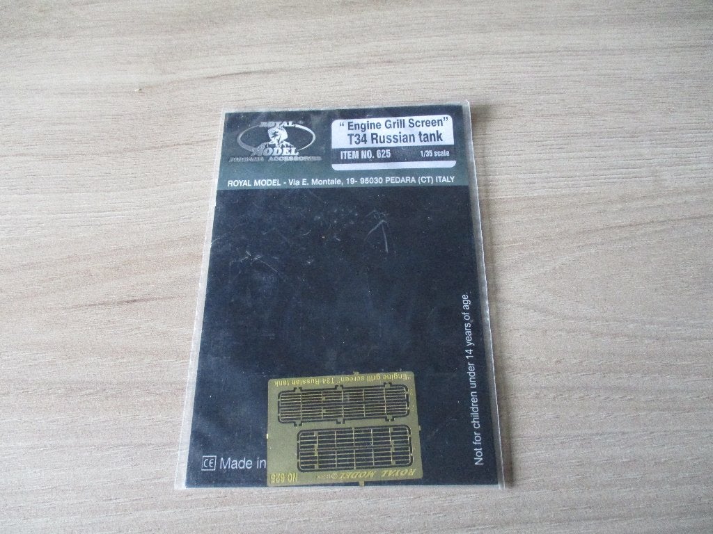 Royal model Engine grill screen T-34 russian tank, Overige merken, Tank, 1:32 tot 1:50, Nieuw