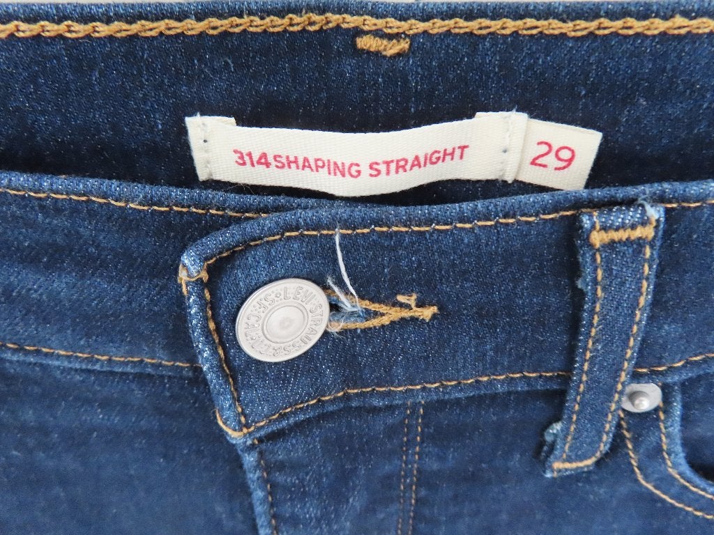Levi's 314 shaping straight W 29/32 NIEUW, Blauw, Overige jeansmaten, Nieuw, Ophalen of Verzenden