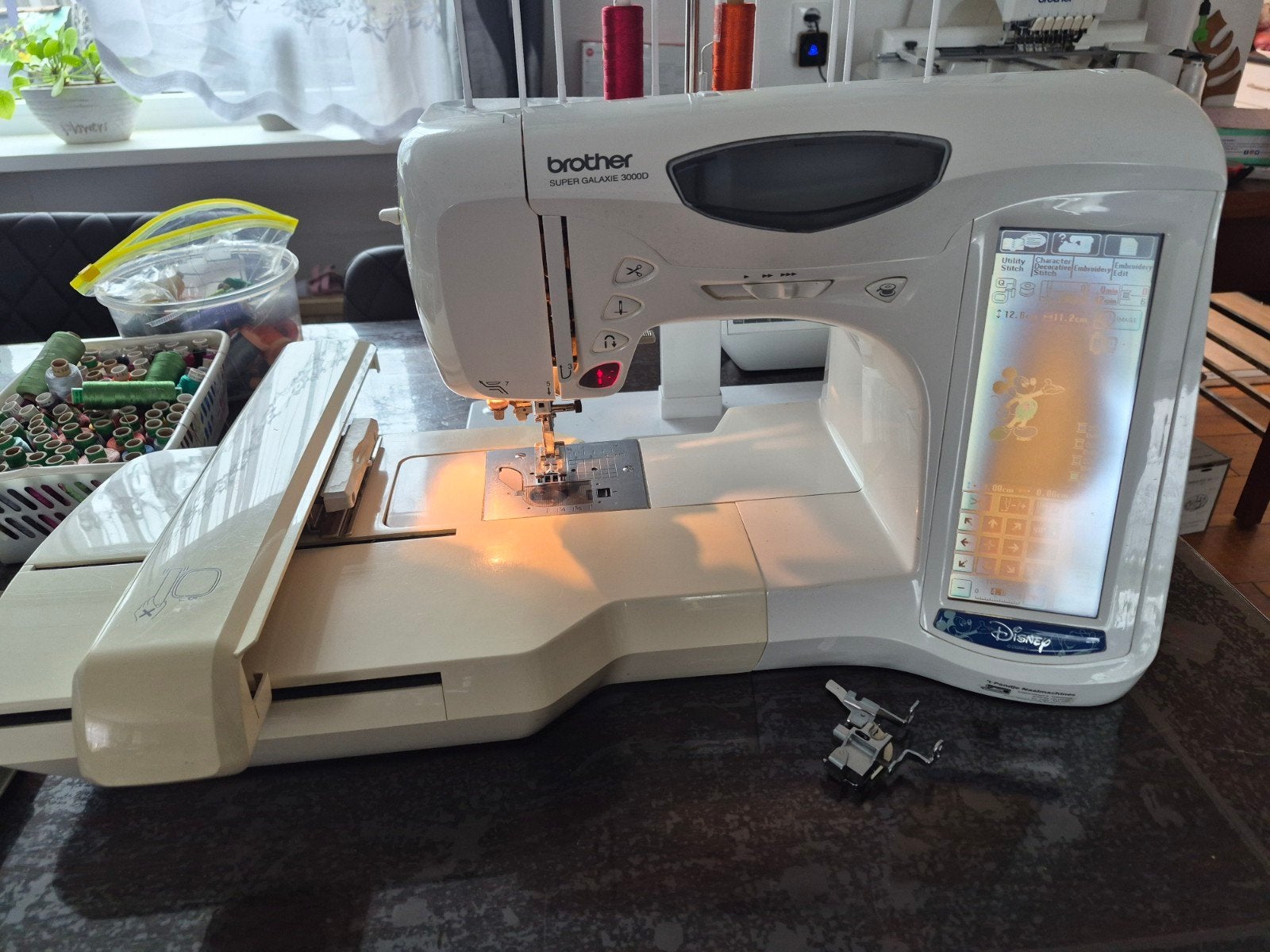 Brother Super Galaxie 3000D Borduur/Naaimachine Compleet, Ophalen, Gebruikt, Machineborduren, Borduurmachine