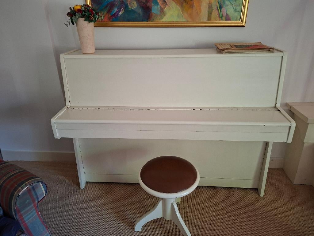 Piano H.P. Bos & Zn, Ophalen, Gebruikt, Wit, Piano