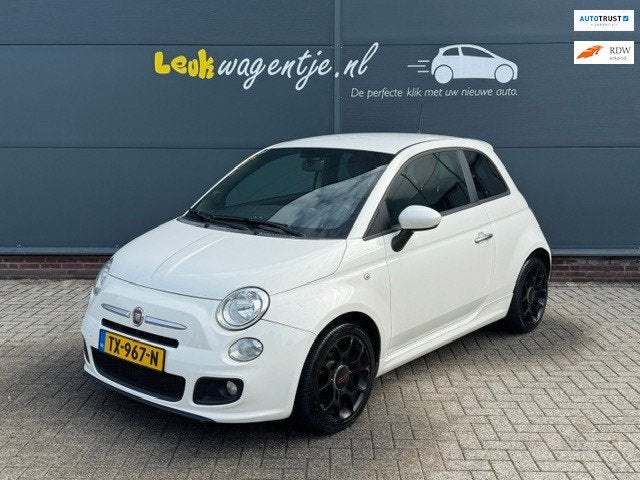 Fiat 500 1.2 500S *stoelverw. *16 inch *complete historie, Voorwielaandrijving, Gebruikt, 4 cilinders, 840 kg
