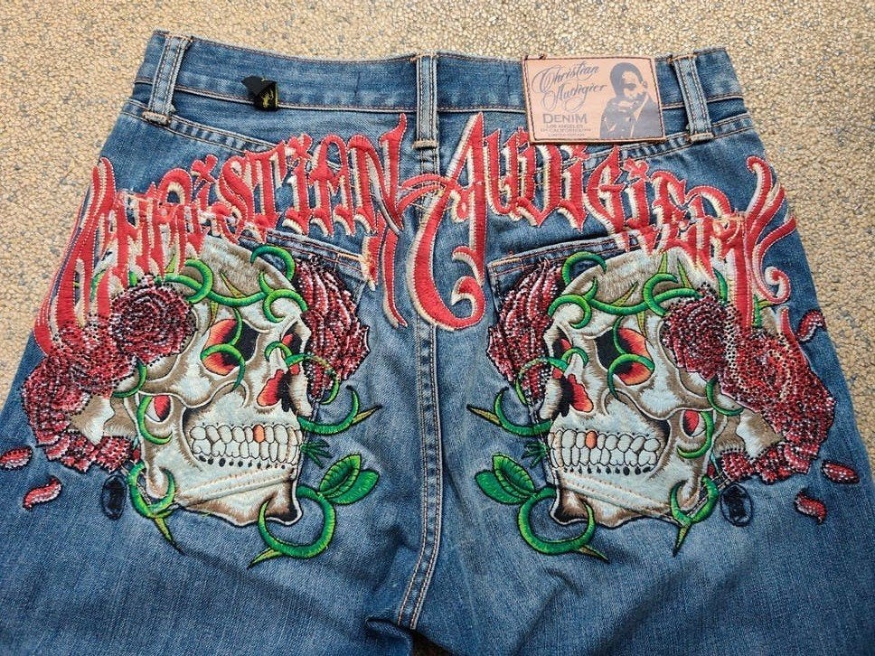 Christian Audigier Jeans limited edition maat W30 x L32, Nieuw, W32 (confectie 46) of kleiner, Christian audigier, Verzenden