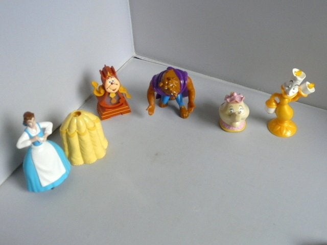 McDonalds 1992 # Belle en het Beest (7 items), Ophalen of Verzenden, Assepoester of Belle, Zo goed als nieuw, Beeldje of Figuurtje