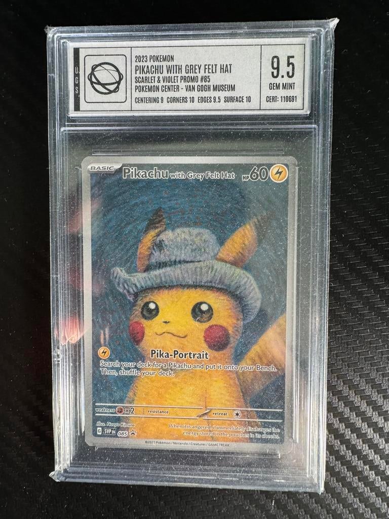 Pikachu van gog UGS 9.5 kans op een psa 10!, Ophalen of Verzenden, Zo goed als nieuw