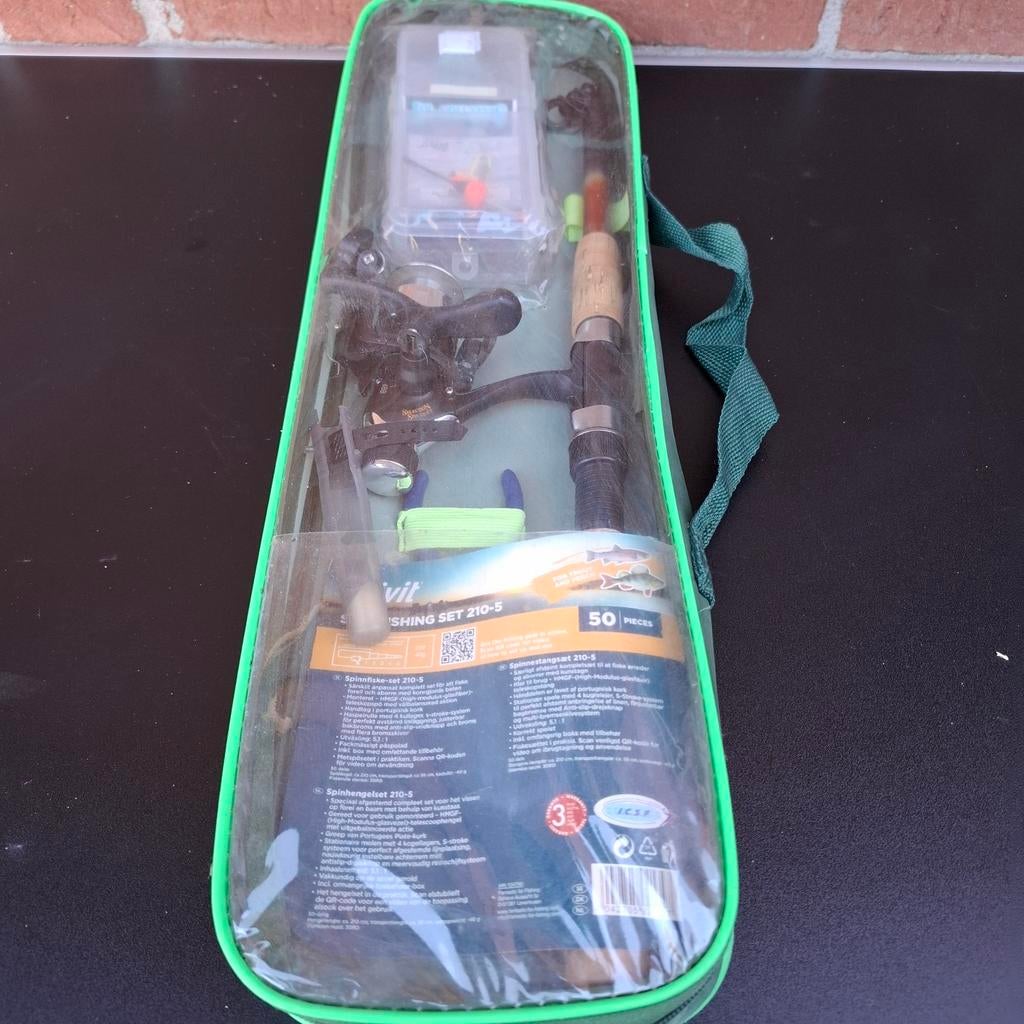 Crivit Fishing Set 210-5 - Complete Hengelset, Ophalen of Verzenden, Nieuw, Complete hengel