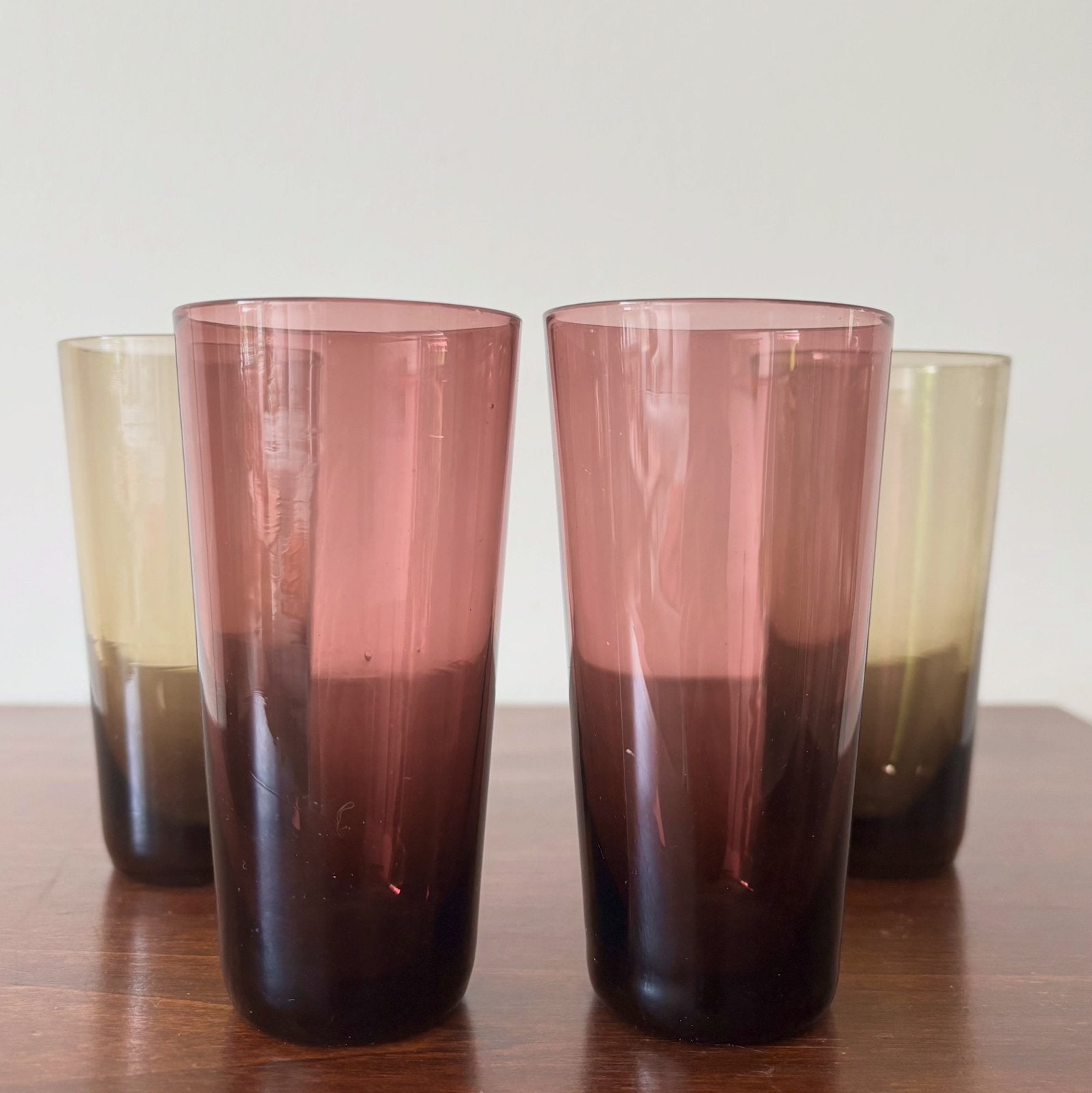 Vintage rookglas borrelglazen, Ophalen of Verzenden, Zo goed als nieuw, Overige typen
