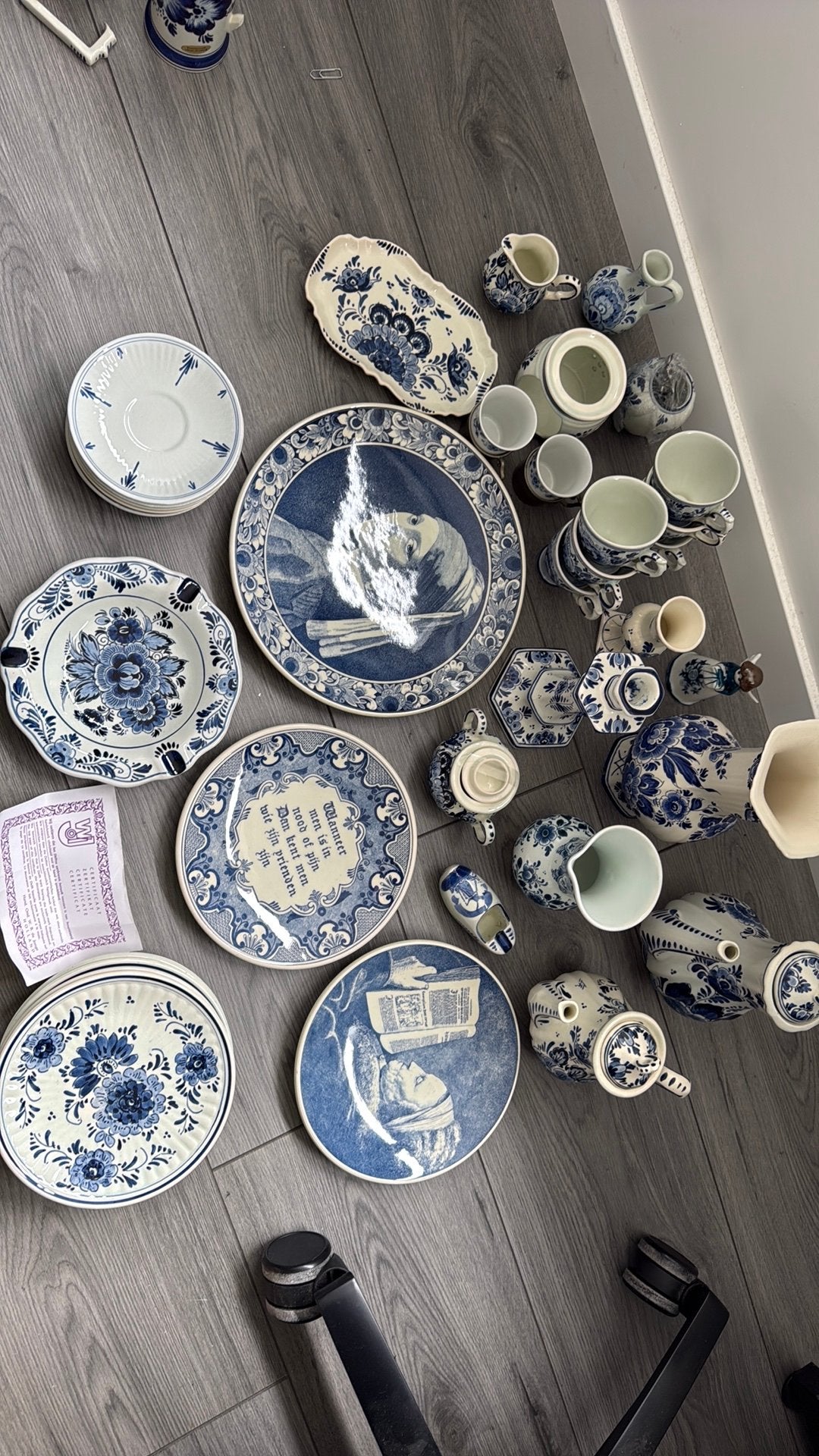 Delfs blauw, Ophalen