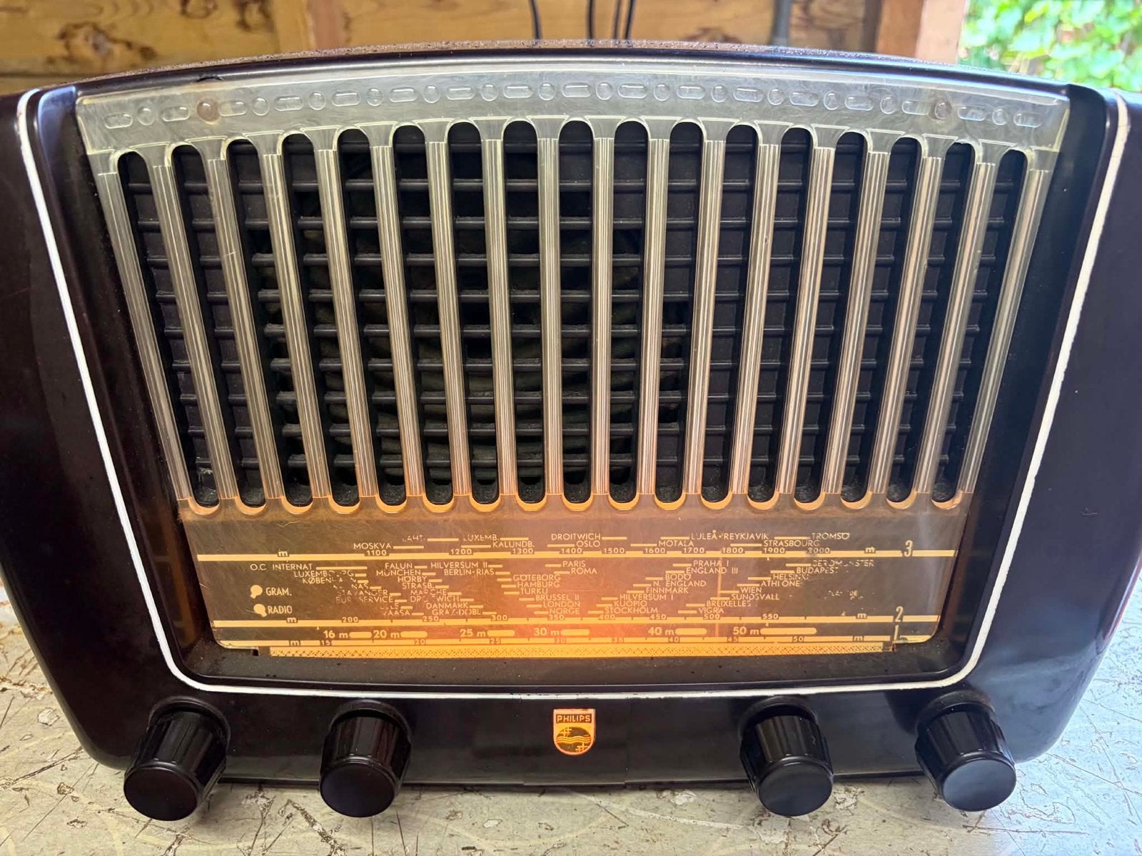 Philips BX310 A/53 buizenradio uit 1951/1952, Ophalen of Verzenden, Gebruikt, Radio