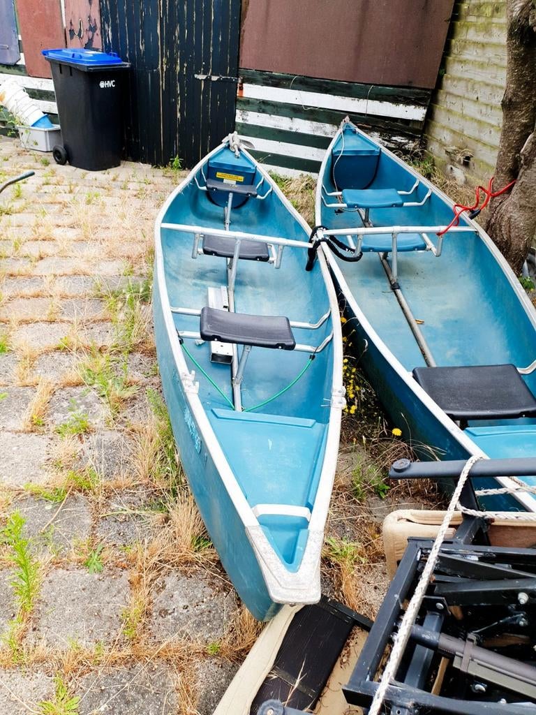 Een blauwe Canadese kayak- ideaal voor avontuur!, Ophalen of Verzenden, Gebruikt, Drie personen of meer, Canadese kano of Open kano