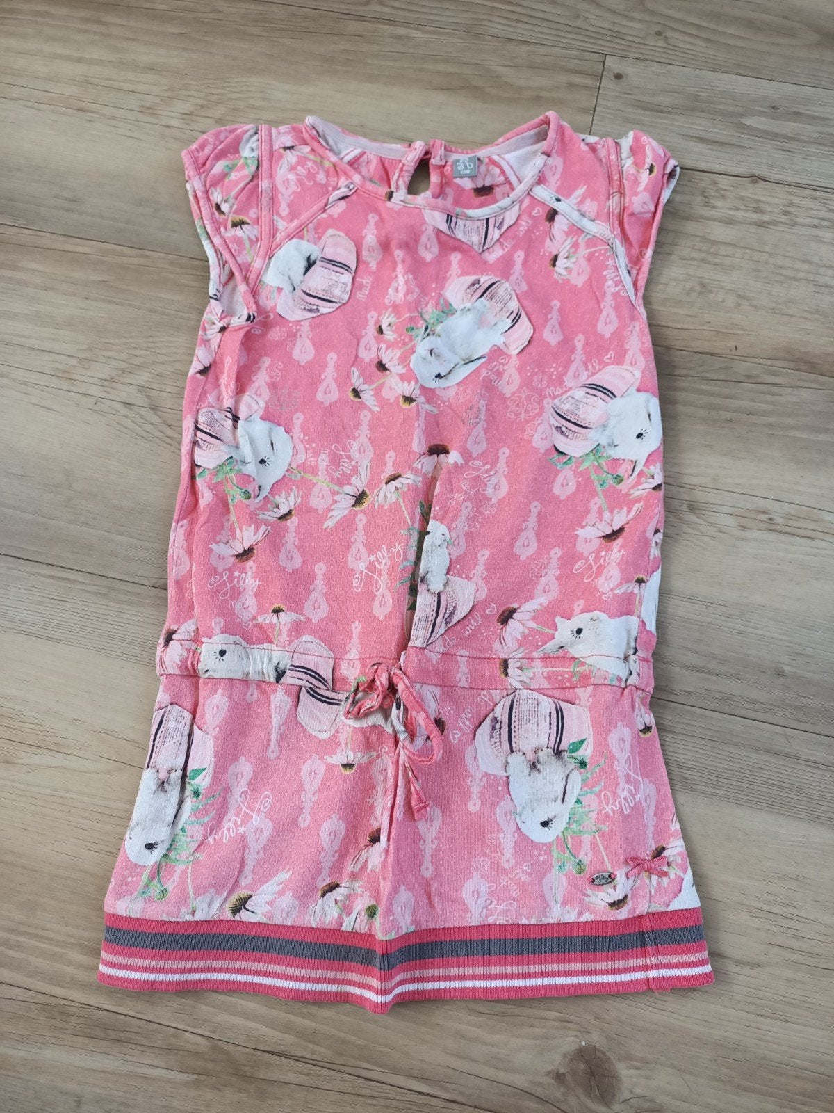 Zomer jurk Jilly maat 128 met konijnen opdruk, Meisje, Jilly, Ophalen of Verzenden, Zo goed als nieuw