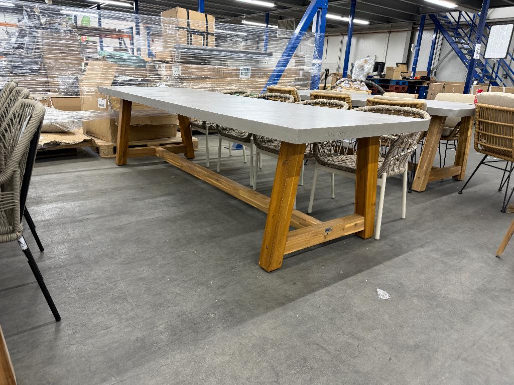 Veltis dining tuintafel 300x100cm | betonlook, Tuin en Terras, Ophalen, Gebruikt, Aston Martinlaan 36, Info@tuinmeubelwereld.nl