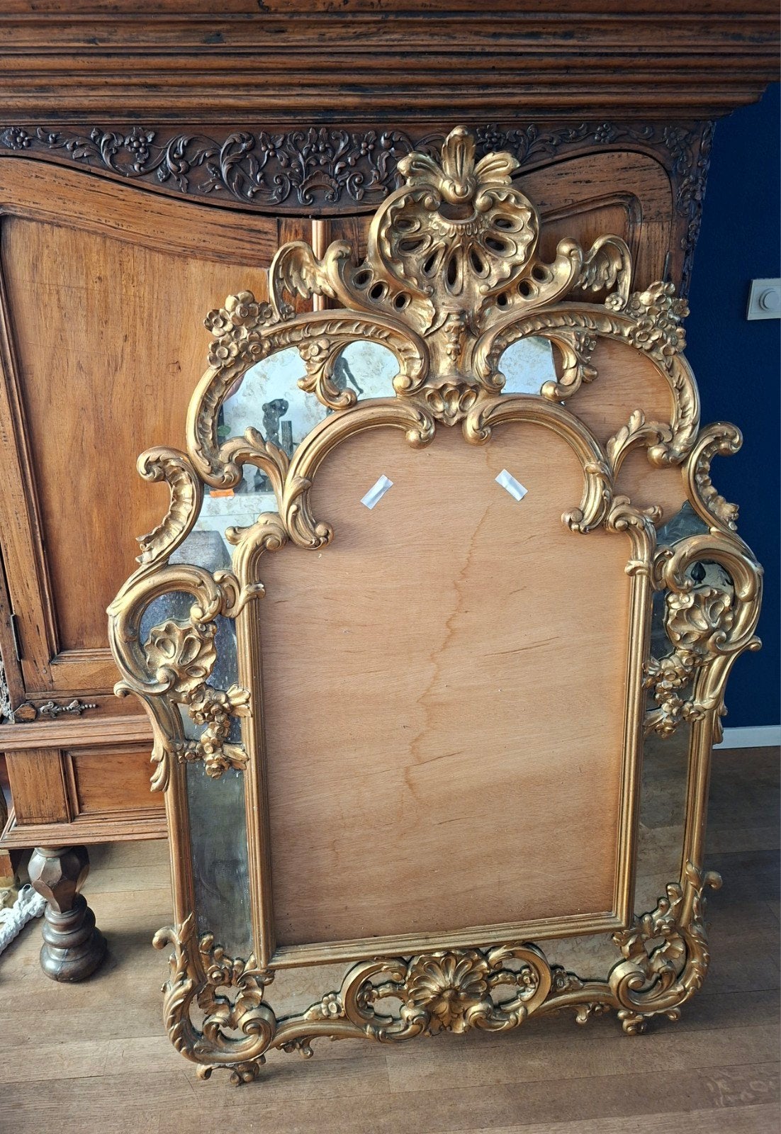 deKnudt barok spiegel hollywood regency, Ophalen, Overige vormen, 50 tot 100 cm, 100 tot 150 cm