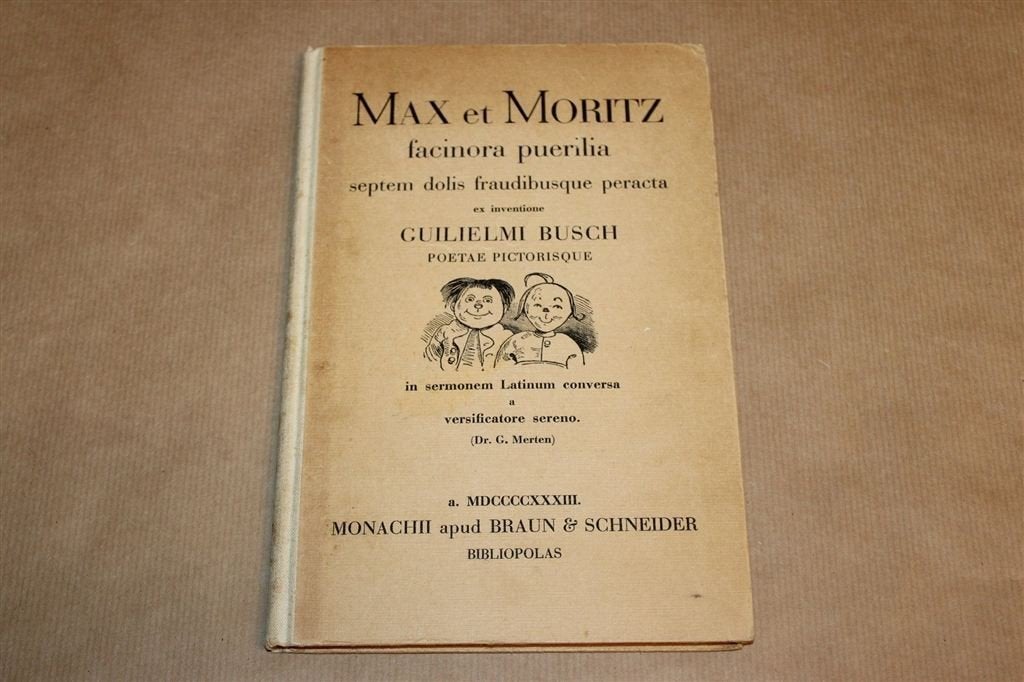 Max et Moritz — Latijnse Vertaling Wilhelm Busch 1932, Boeken, Ophalen of Verzenden, Gelezen