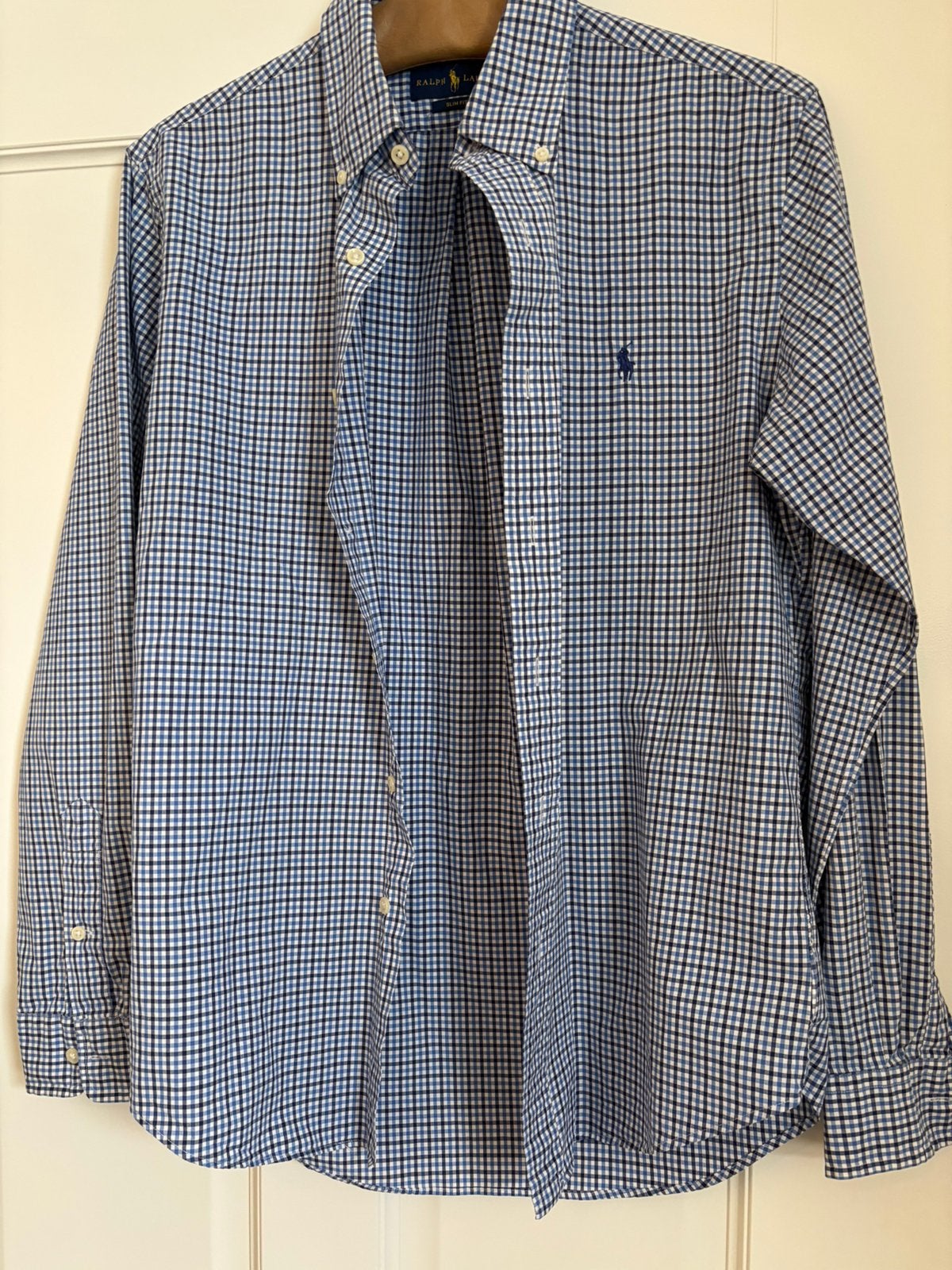 Ralph lauren overhemd, Ophalen of Verzenden, Zo goed als nieuw, Blauw