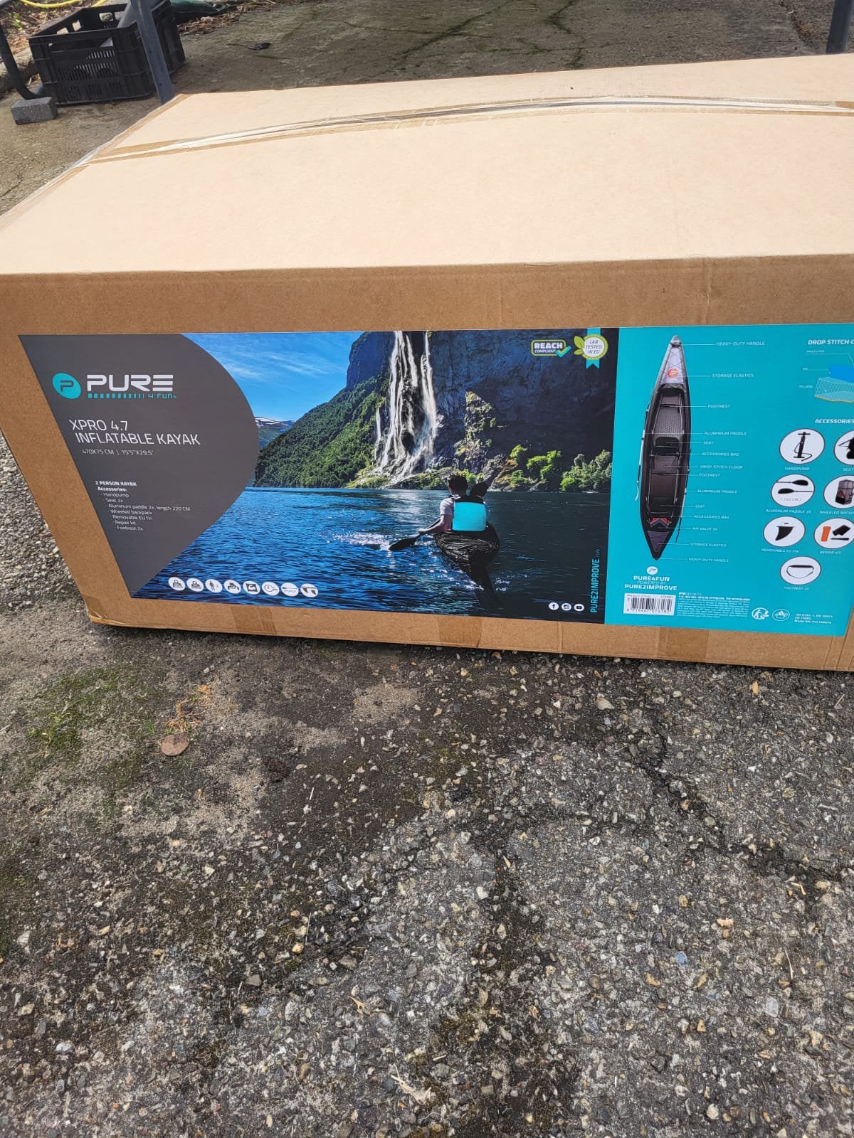 Pure4Fun XPRO 4.7 Opblaasbare Kajak – Nieuw, Ophalen, Nieuw, 2-persoons
