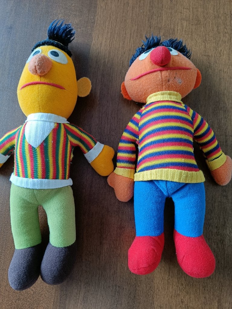 Ernie en Bert poppen, Ophalen of Verzenden, Gebruikt, Overige typen