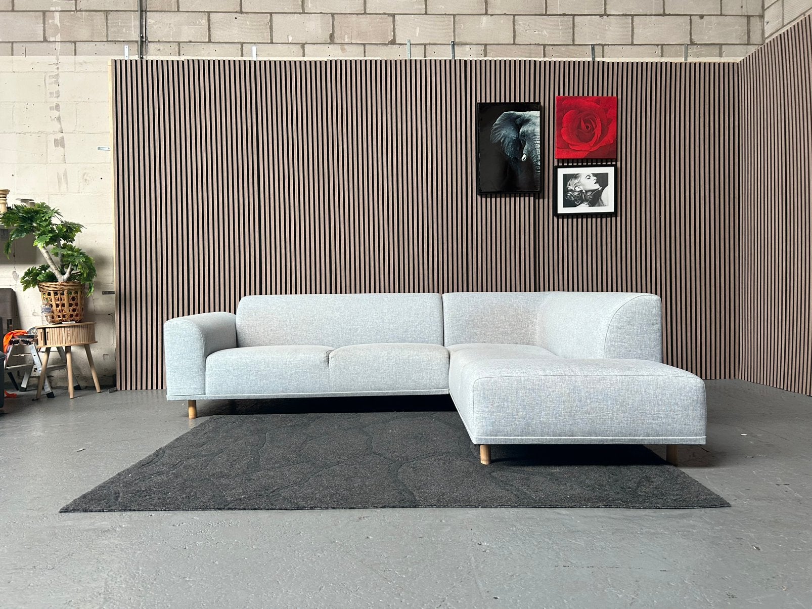GRATIS LEVERING Bolia Hoekbank Lichtblauw 260X216 GEREINIGD