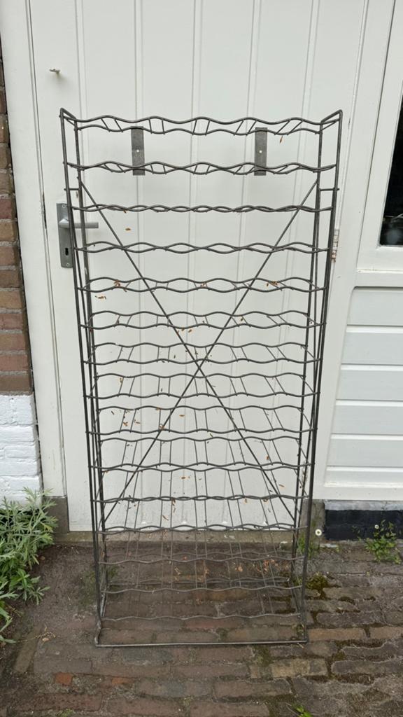 Te koop metalen wijnrek, Ophalen of Verzenden, Zo goed als nieuw, Metaal, Minder dan 50 cm