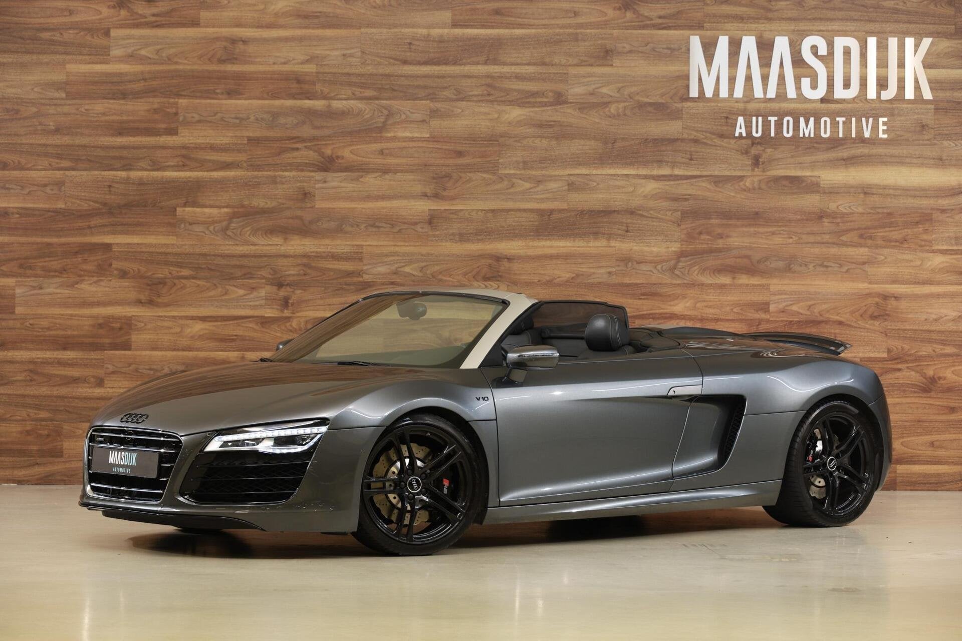 Audi R8 Spyder 5.2 V10 FSI|Leder|B&O|Camera|Dealer|Elek. Sto, Auto's, Automaat, Gebruikt, Zwart, 5204 cc