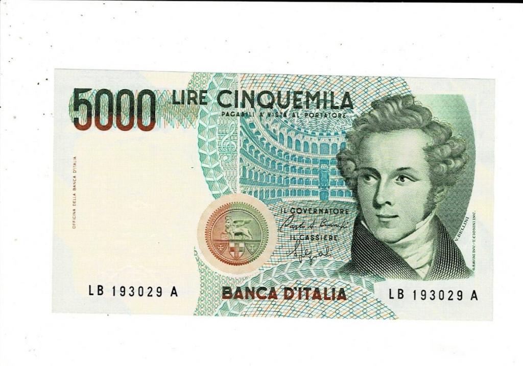 5.000 Italiaanse lire 1984 - UNC, Verzenden, Italië