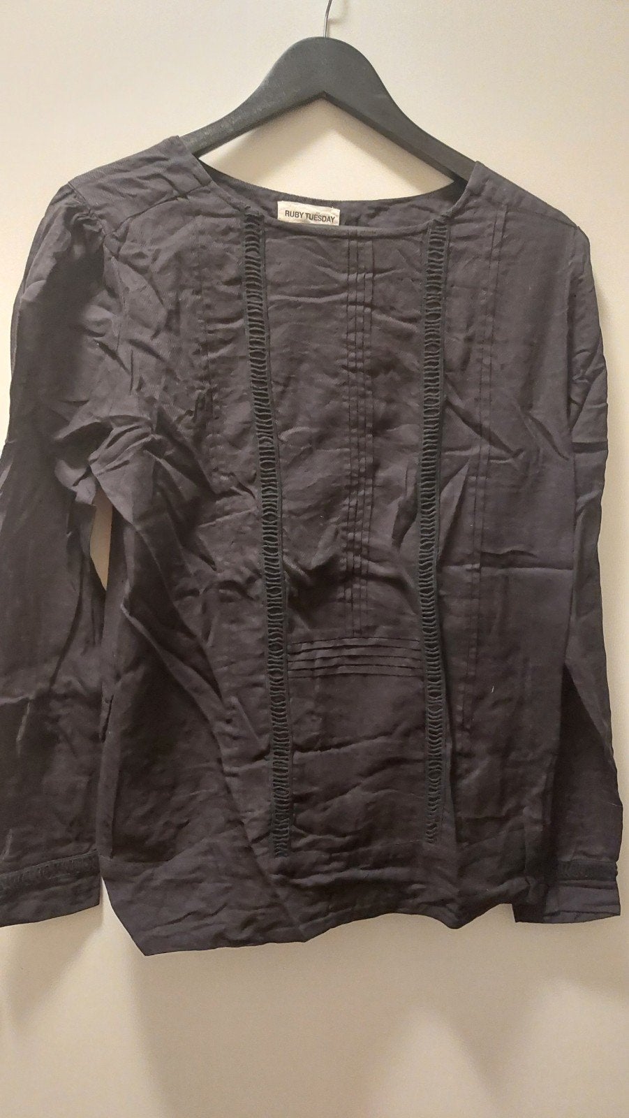Ruby Tuesday zwarte blouse met kanten details - Maat 40, Kleding | Dames, Maat 38/40 (M), Ruby Tuesday, Zwart, Ophalen of Verzenden