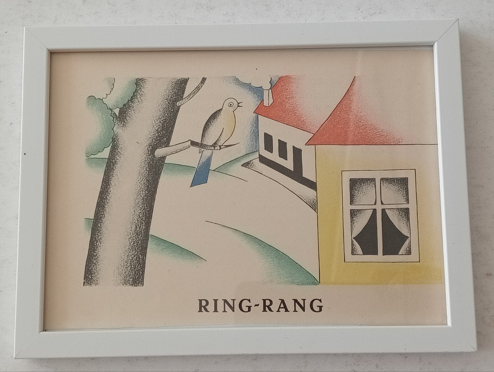 Raoul Hynckes Litho 'Ring-Rang' jaren 30, Ophalen of Verzenden