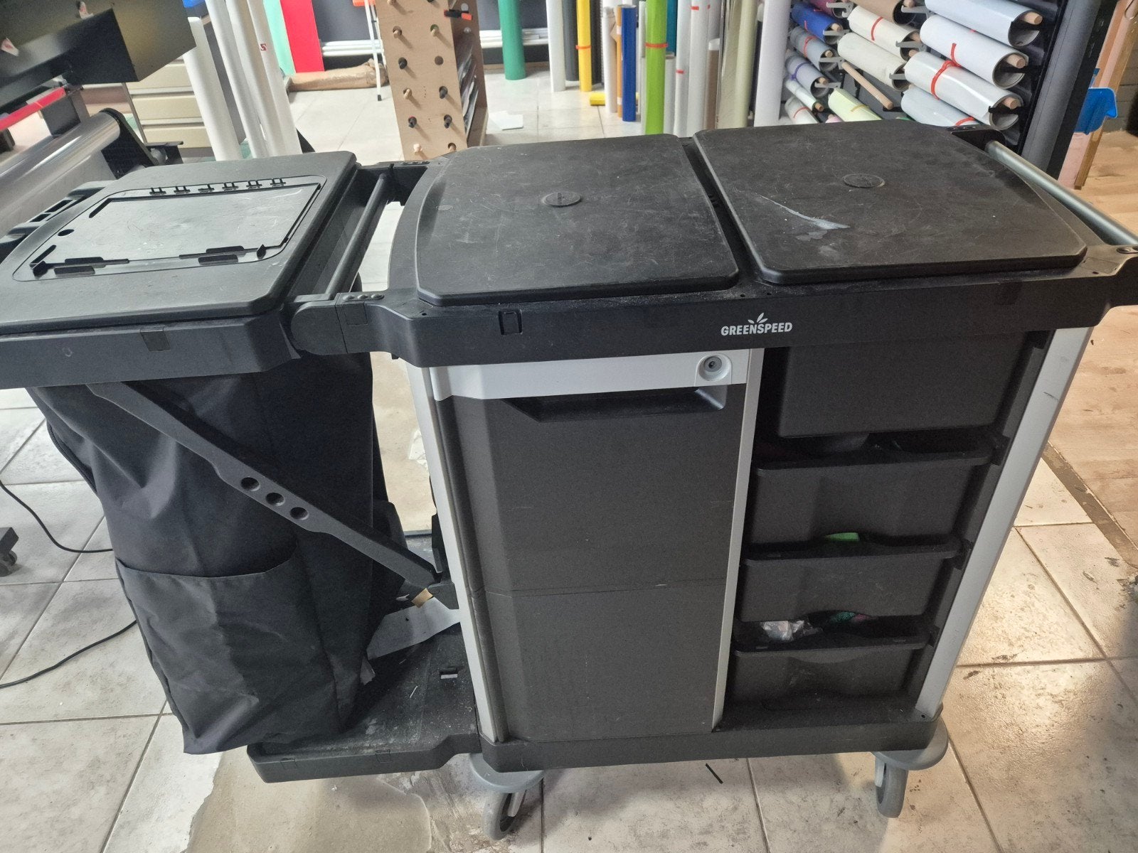 Professionele Greenspeed schoonmaakwagen, Huis en Inrichting, Schoonmaakartikelen, Ophalen
