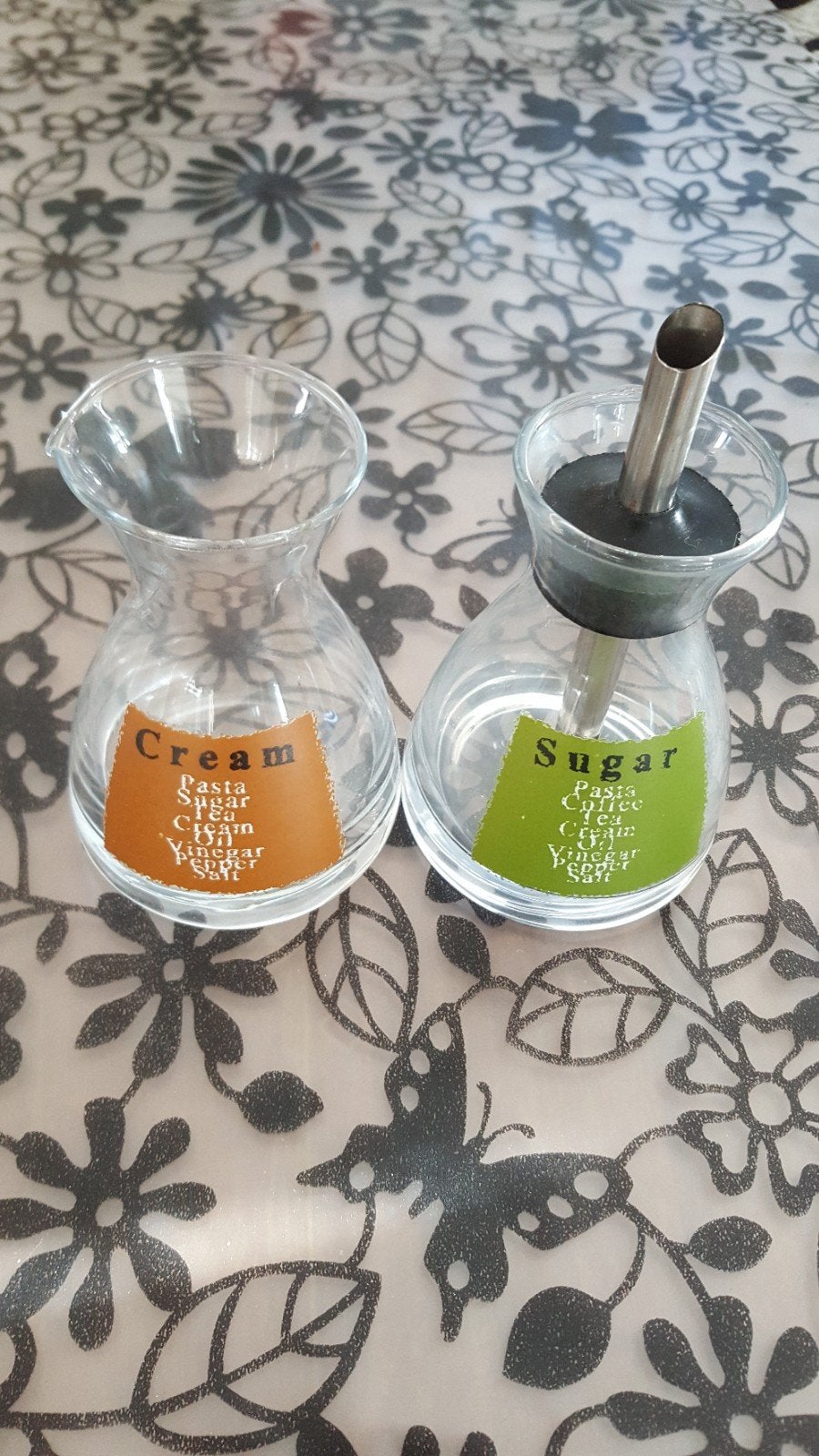 Melk en suiker setje, Overige typen, Ophalen of Verzenden, Zo goed als nieuw, Glas