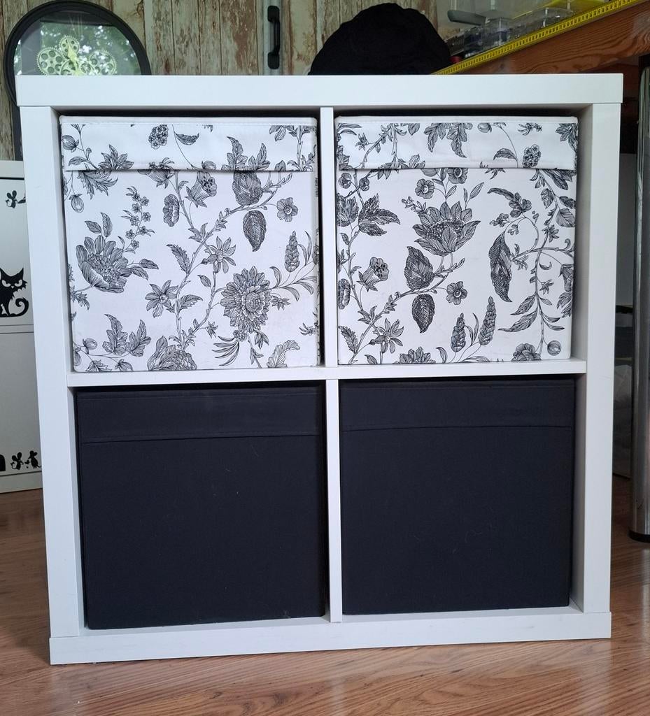 Ikea Kalkax kasten wit, 2 stuks, Ophalen, Gebruikt, 50 tot 100 cm, Minder dan 100 cm